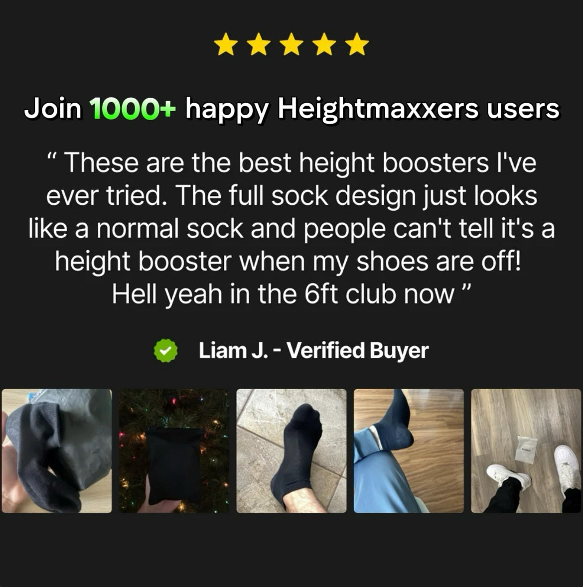 Height-Boosting Socks
